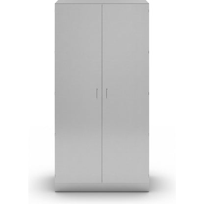 Cleanroom full height cupboard made of stainless steel, 2 hinged door, width 1000 mm.