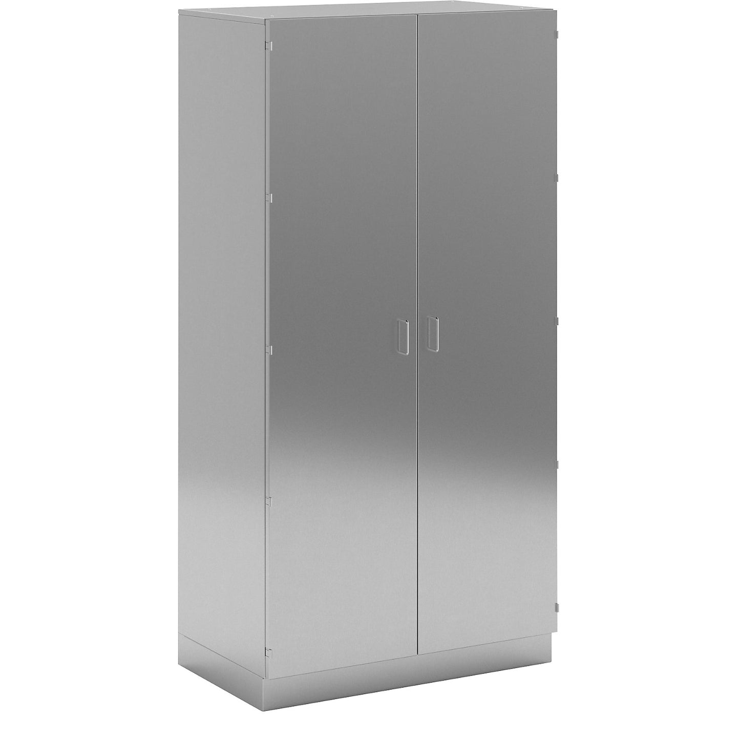Cleanroom full height cupboard made of stainless steel, 2 hinged door, width 1000 mm.