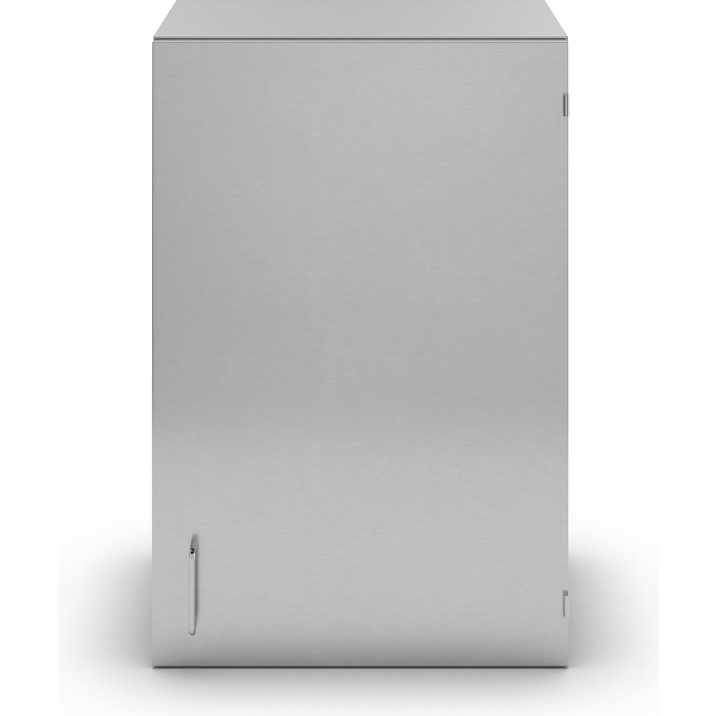Cleanroom wall mounted cupboard made of stainless steel, 1 hinged door, width 500 mm.