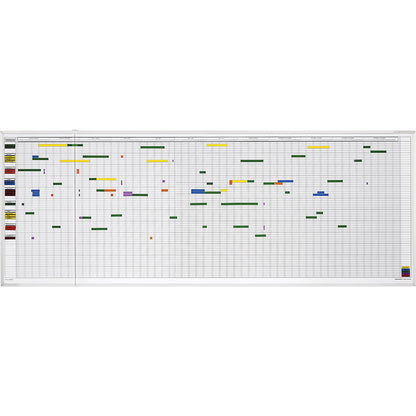 Yearly planner set, 7-day week, for 80 employees.
