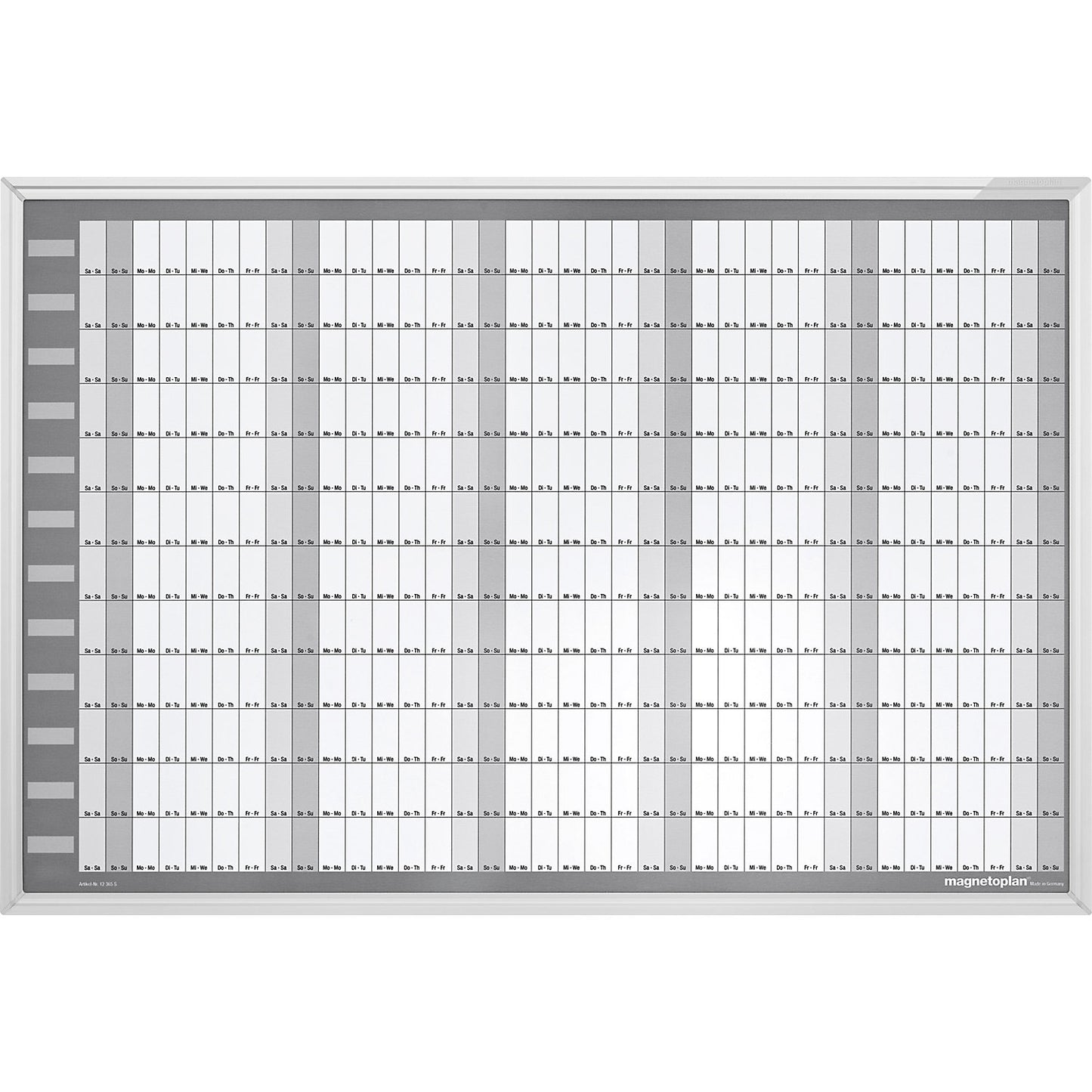 MANAGER yearly planner set type CC, 7-day week with division into 365 days, WxH 920 x 625 mm.