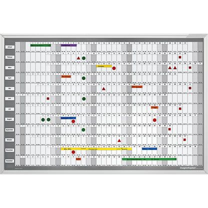 MANAGER yearly planner set type CC, 7-day week with division into 365 days, WxH 920 x 625 mm.