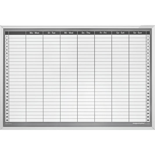 Weekly planner set, 7-day week, WxH 920 x 625 mm.