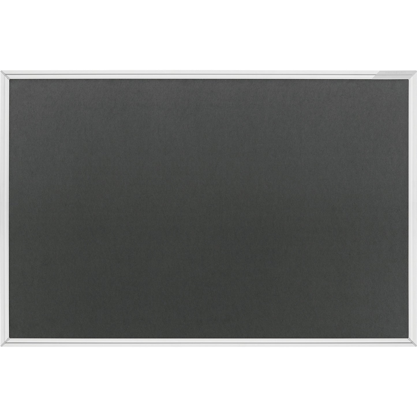 Pin board, anodised aluminium frame, felt, grey, WxH 1500 x 1000 mm.