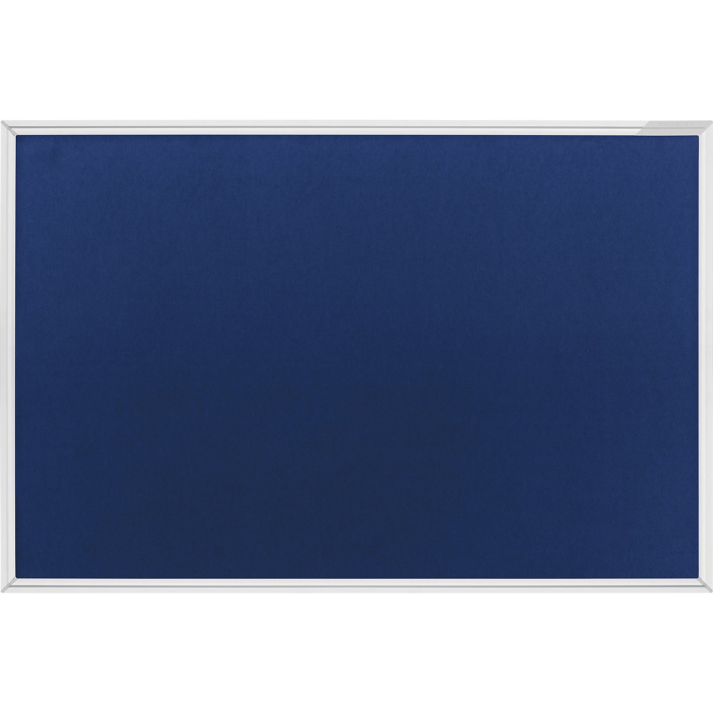 Pin board, anodised aluminium frame, felt, blue, WxH 1500 x 1000 mm.