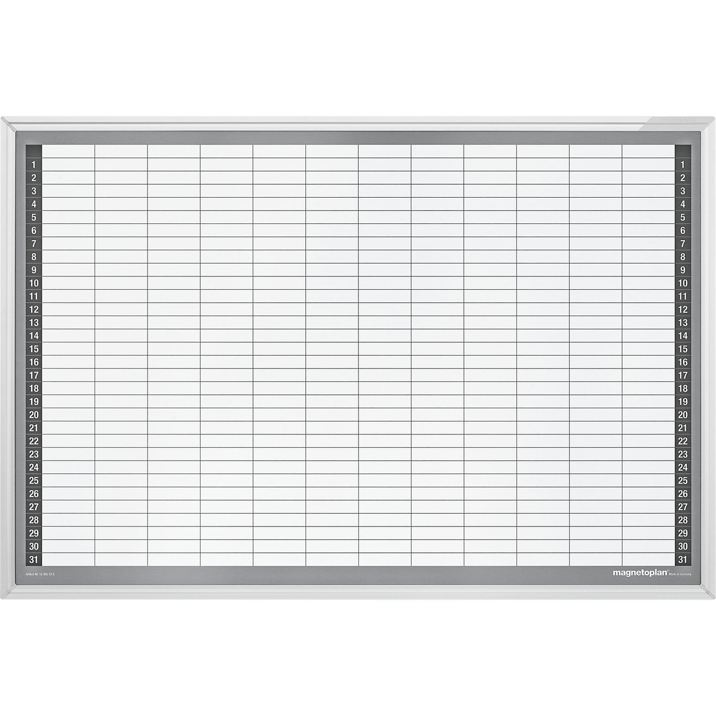 Monthly planner set, type CC, enamelled steel, WxH 920 x 625 mm.