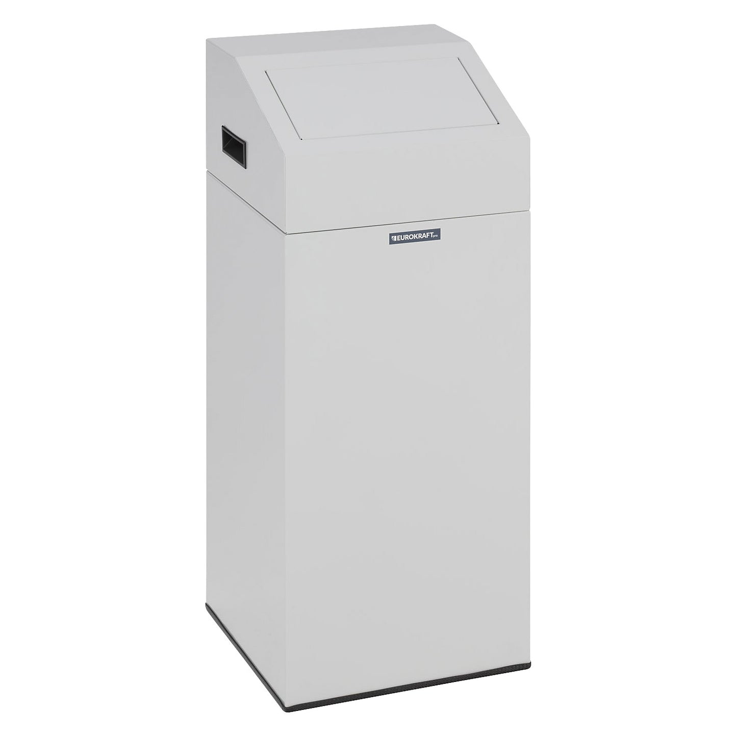 Recyclable waste collector, self extinguishing, capacity 76 l, WxHxD 380 x 890 x 380 mm, light grey.