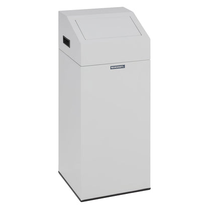 Recyclable waste collector, self extinguishing, capacity 76 l, WxHxD 380 x 890 x 380 mm, light grey.