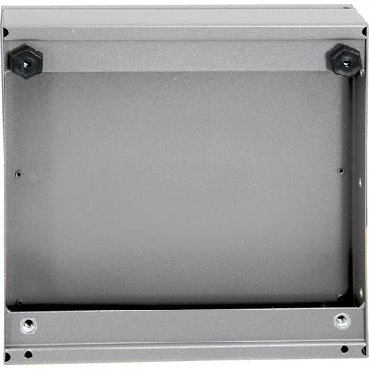 Recyclable waste collection system with hinged door, capacity 30 l, grey aluminium, 4 compartment collector.