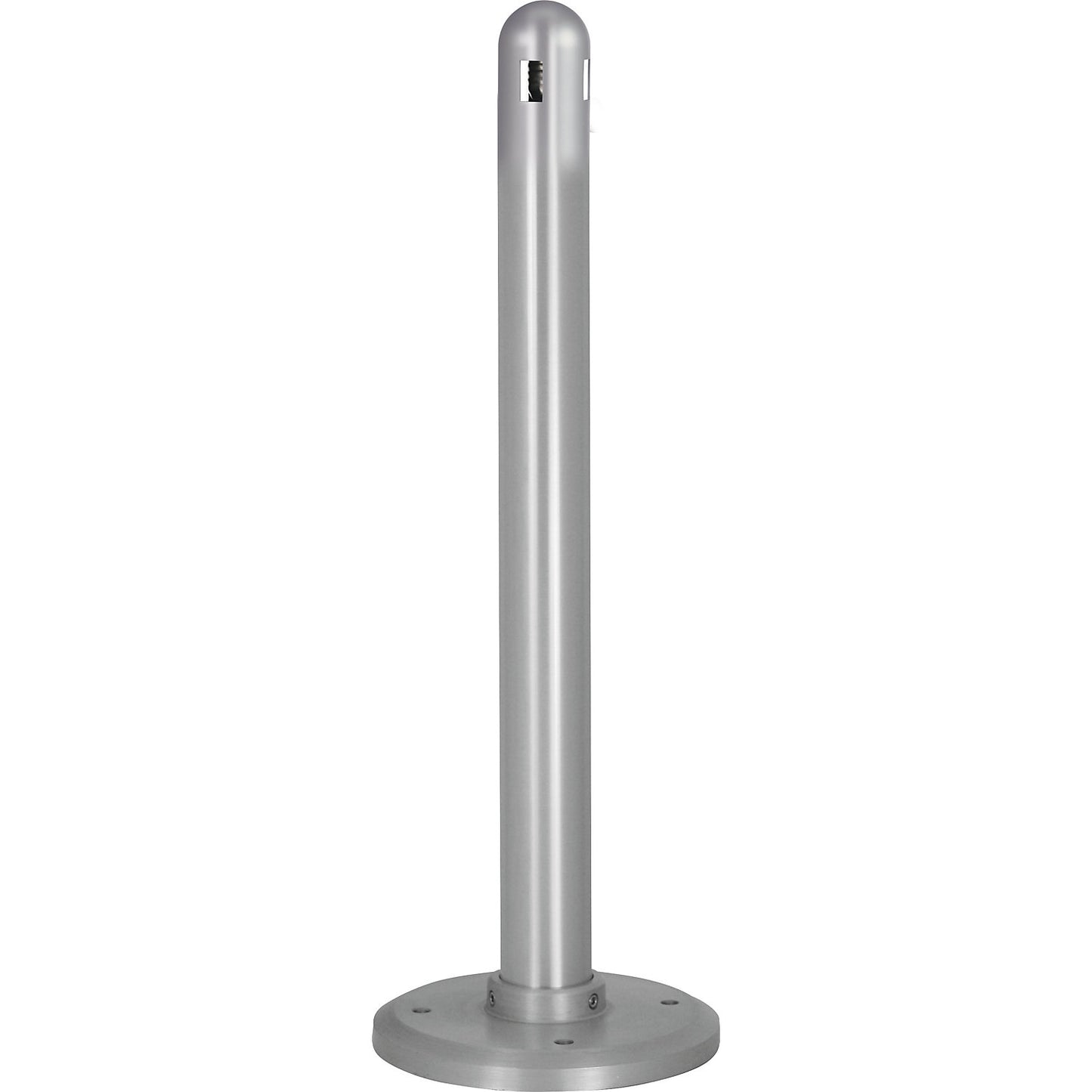 Pedestal ashtray with anti-theft protection, aluminium, capacity 2.5 l, silver.