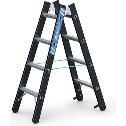 Heavy duty step ladder, double sided, 2 x 4 rungs.