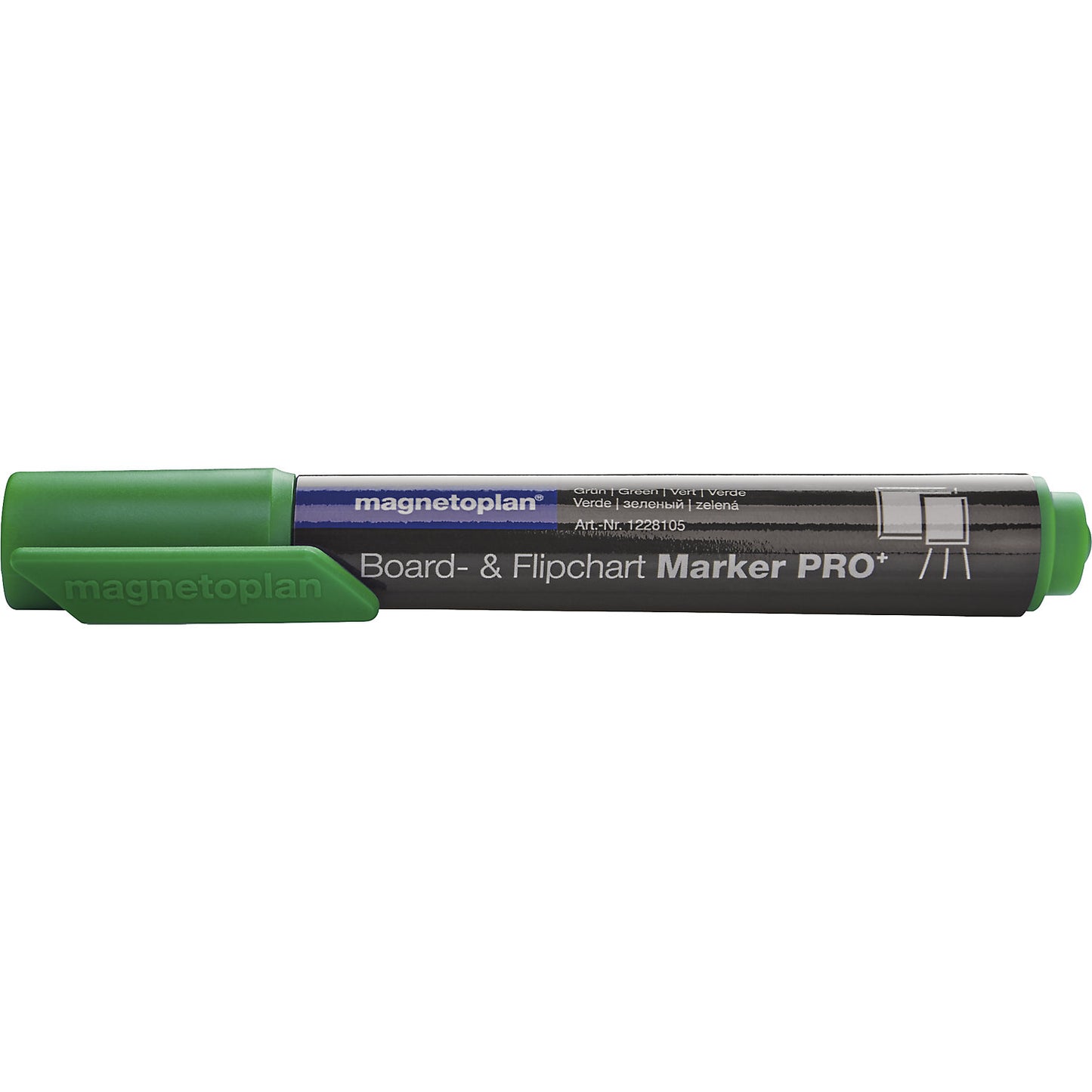 PRO+ board and flip-chart marker, line width 1.5 - 3 mm, pack of 24, green.