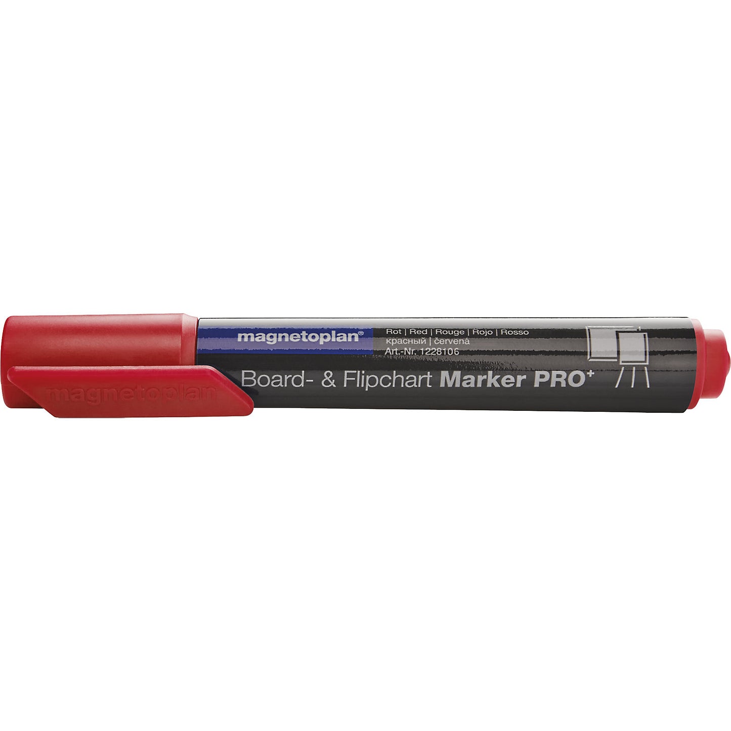 PRO+ board and flip-chart marker, line width 1.5 - 3 mm, pack of 24, red.