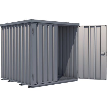 Gas cylinder container, 65 cylinders with Ø 220 mm, external WxH 2100 x 2100 mm.