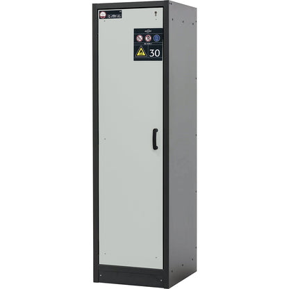 Fire resistant hazardous goods cupboard, type 30, 1-door, width 564 mm, light grey.