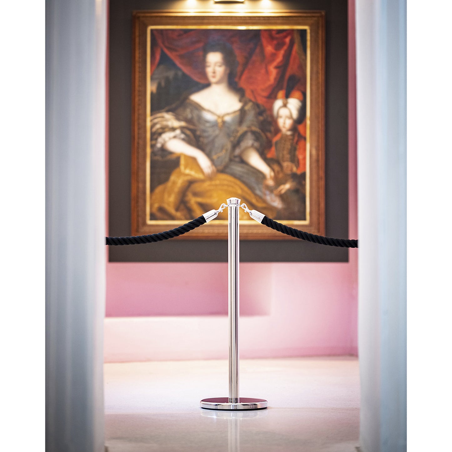 LUXOR cord post, height 950 mm, matt nickel finish.