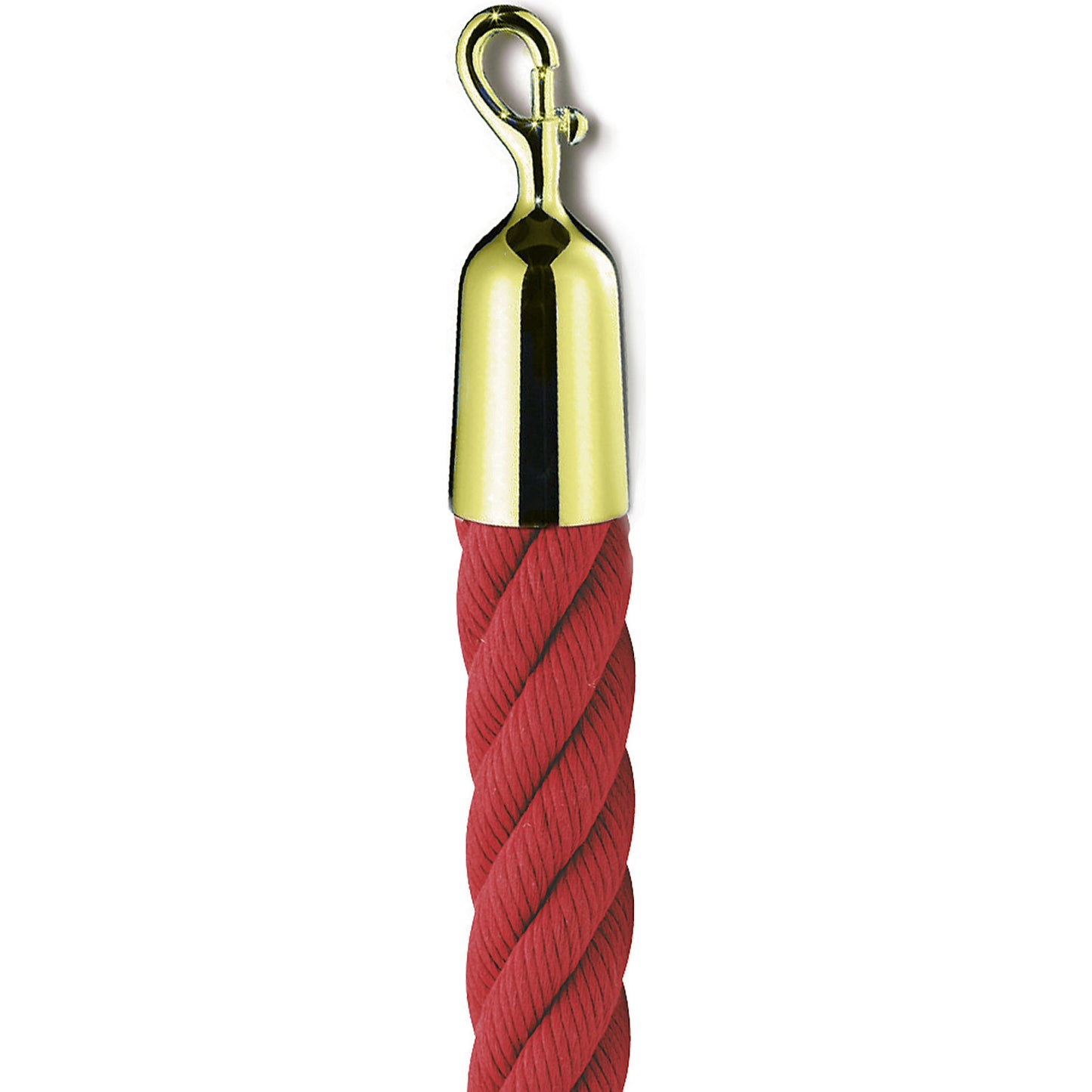 Barrier cord 1.5 m, brass end caps, red cord.
