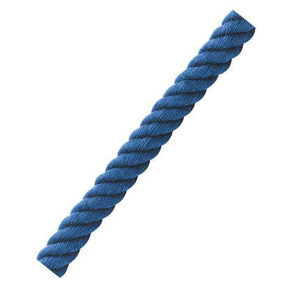 Barrier cord 1.5 m, brass end caps, blue cord.