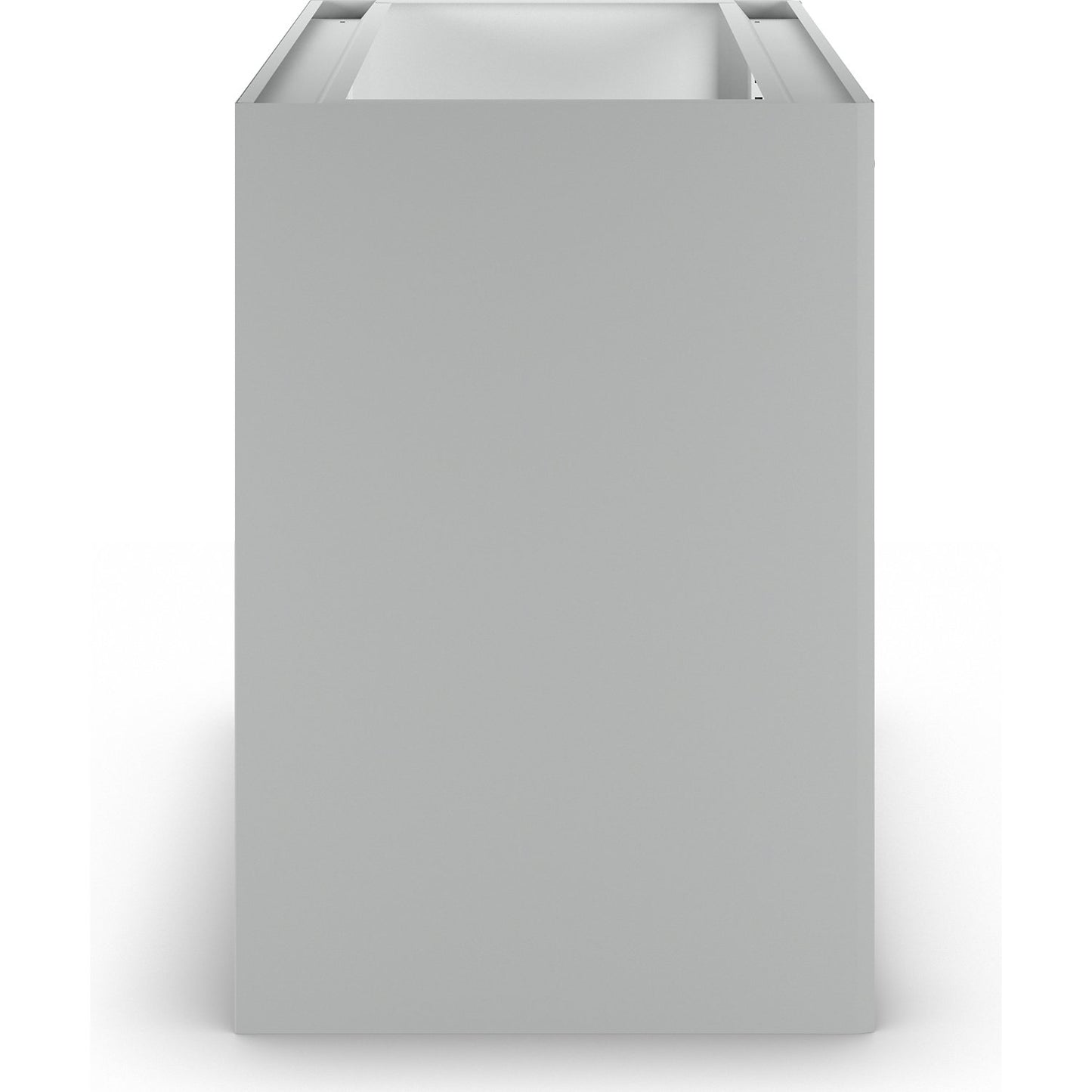 Cabinet for material and tool dispensing counter, 2 shelves, grey.