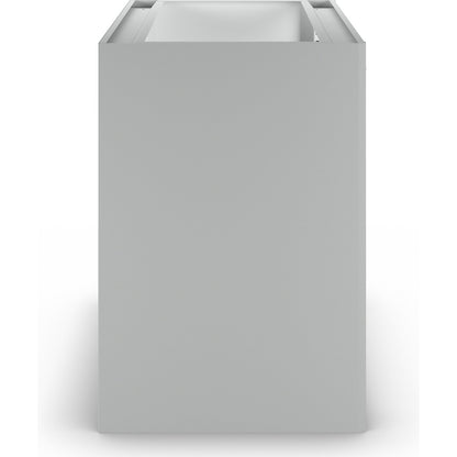 Cabinet for material and tool dispensing counter, 2 shelves, grey.