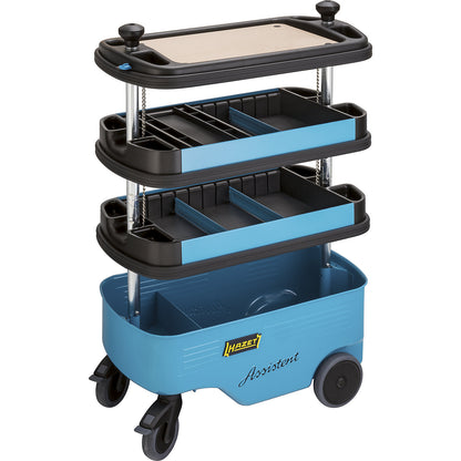 ASSISTENT 166 tool trolley, model 166C, length x width x height 725 x 398 x 1102 mm, 3 shelves, base sump.