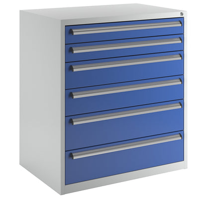 Tool cupboard, width 900 mm, height 1000 mm, drawers: 2 x 100, 2 x 150, 2 x 200 mm.