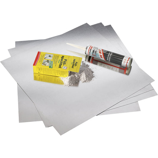 Magnetic wall set, with accessories, metal panels on wallpaper, 4 panels = 1 m².
