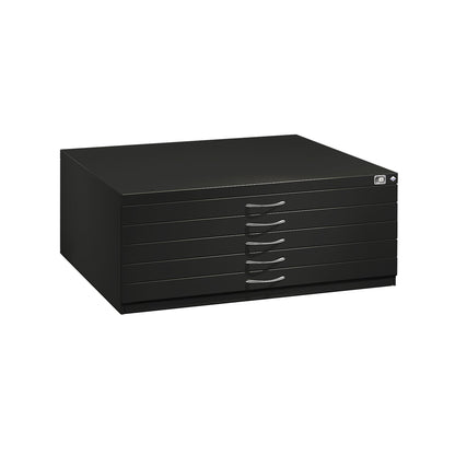 Drawing cabinet, A1, 5 drawers, height 420 mm, black grey.