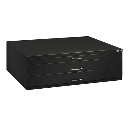 Drawing cabinet, A0, 3 drawers, height 420 mm, black grey.