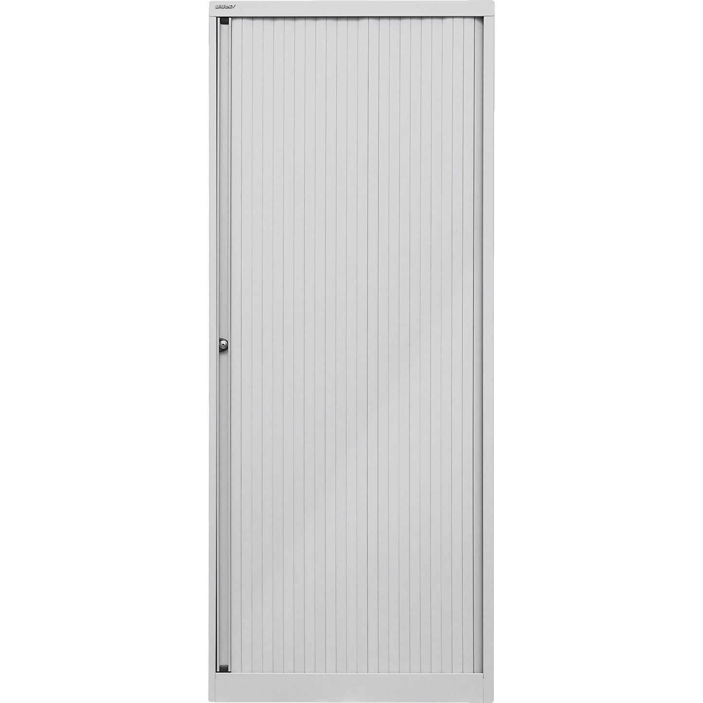 EURO roller shutter cupboard, width 800 mm, 4 shelves, light grey.