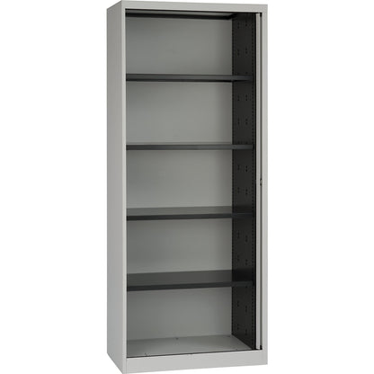 EURO roller shutter cupboard, width 800 mm, 4 shelves, jet black / light grey.