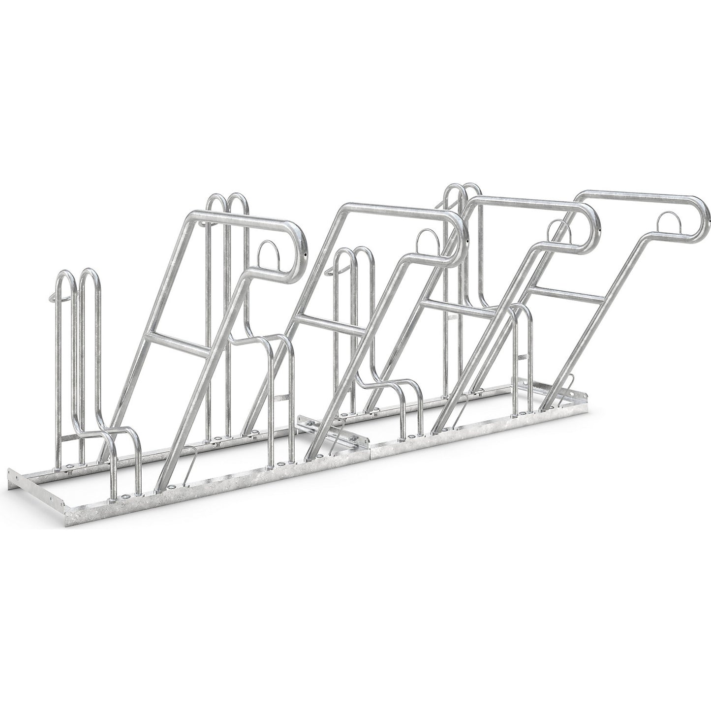 Lean-to bicycle rack, 4600 XBF, single sided model, 4 parking spaces.