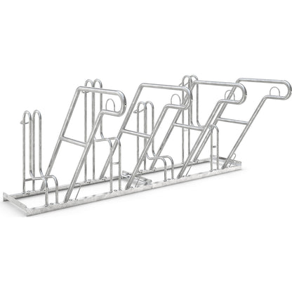 Lean-to bicycle rack, 4600 XBF, single sided model, 4 parking spaces.
