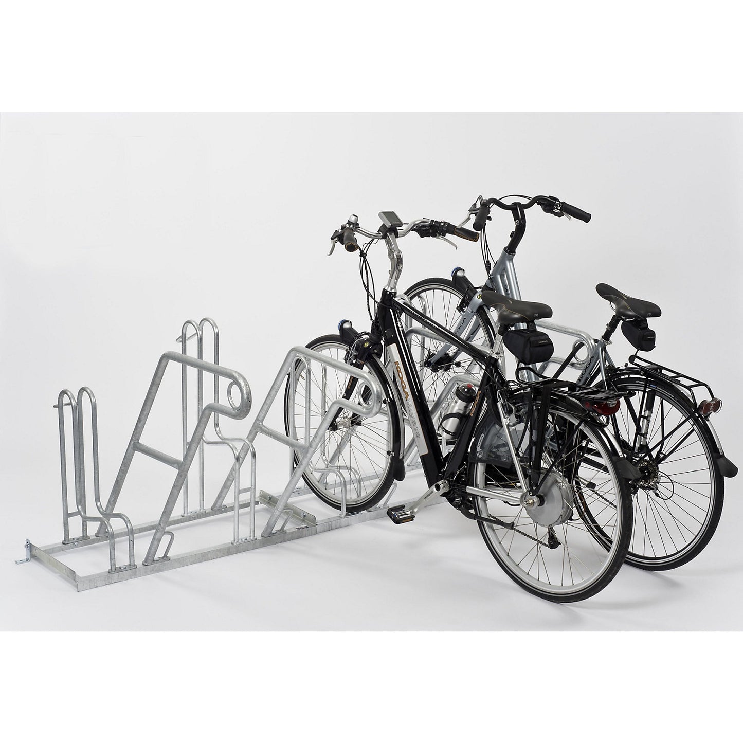 Lean-to bicycle rack, 4600 XBF, single sided model, 4 parking spaces.