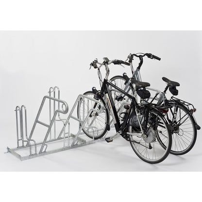Lean-to bicycle rack, 4600 XBF, single sided model, 4 parking spaces.