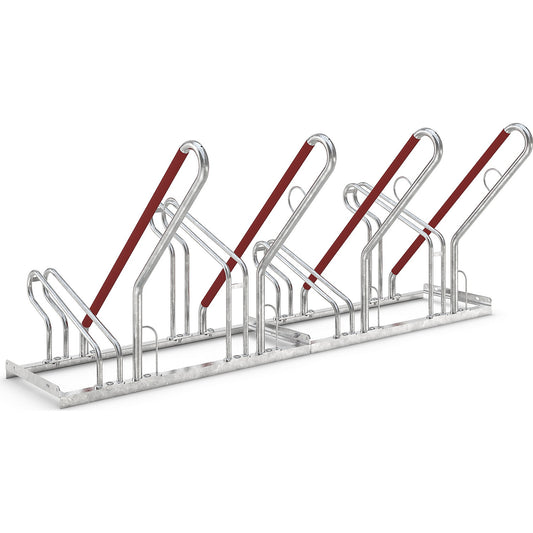 Lean-to bicycle rack, 2500 XBF, single sided model, 4 parking spaces.