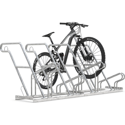 Lean-to bicycle rack, 2600 XBF, single sided model, 6 parking spaces.