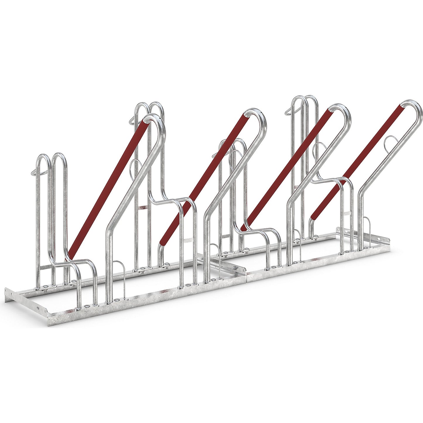 Lean-to bicycle rack, 4500 XBF, single sided model, 4 parking spaces.