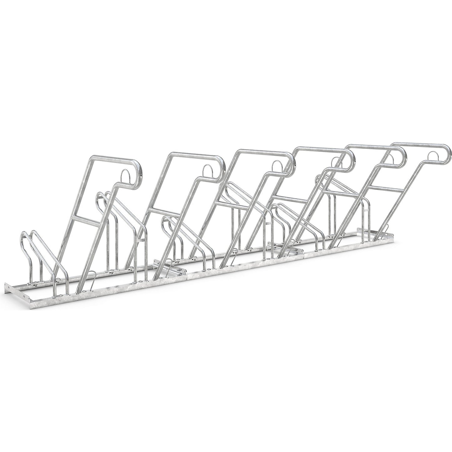 Lean-to bicycle rack, 2600 XBF, single sided model, 6 parking spaces.