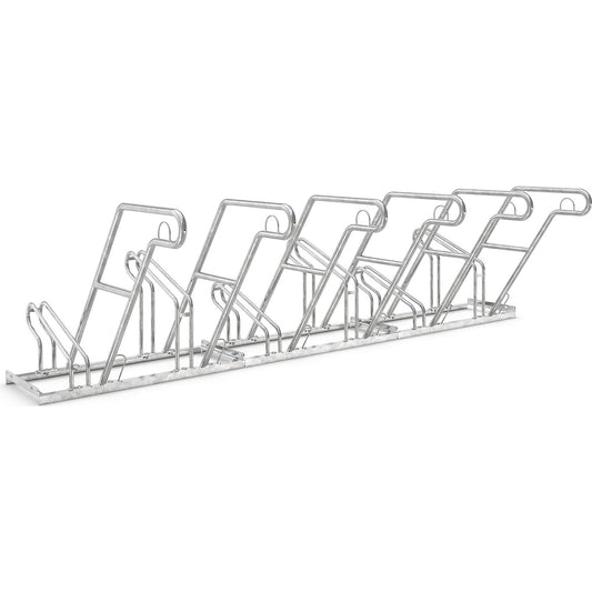 Lean-to bicycle rack, 2600 XBF, single sided model, 6 parking spaces.