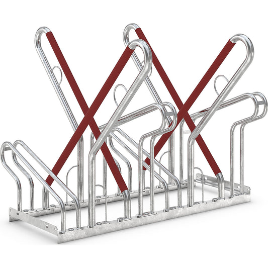 Lean-to bicycle rack, 2500 XBF, two sided model, 2 x 2 parking spaces.