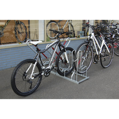 Lean-to bicycle rack, 4500 XBF, two sided model, 2 x 6 parking spaces.