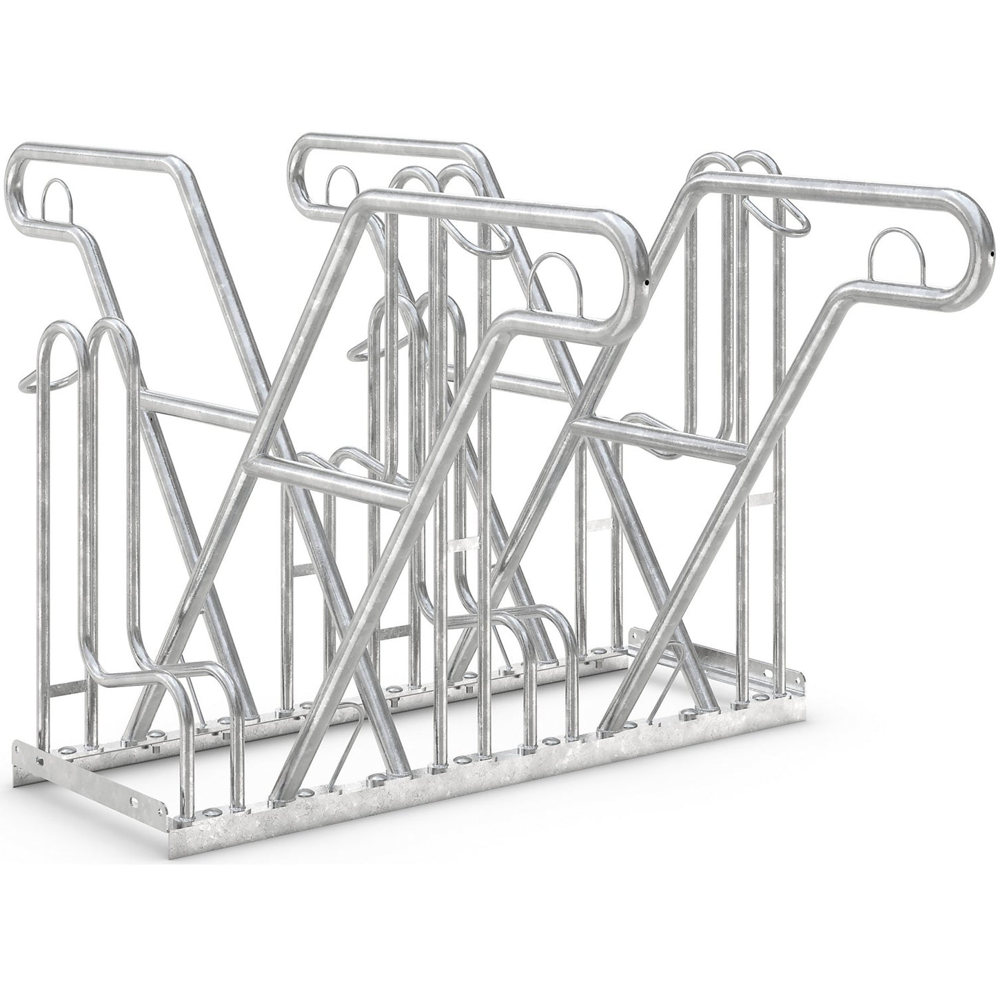 Lean-to bicycle rack, 4600 XBF, two sided model, 2 x 2 parking spaces.