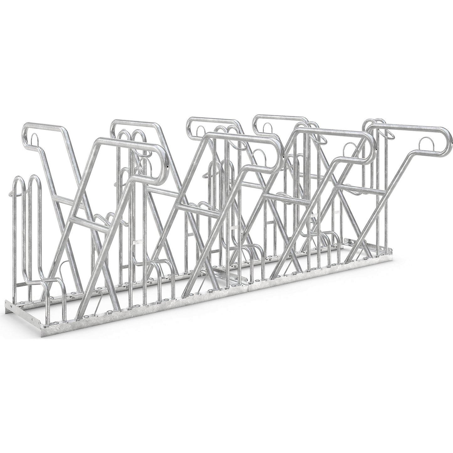 Lean-to bicycle rack, 4600 XBF, two sided model, 2 x 4 parking spaces.