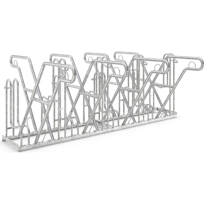 Lean-to bicycle rack, 4600 XBF, two sided model, 2 x 4 parking spaces.