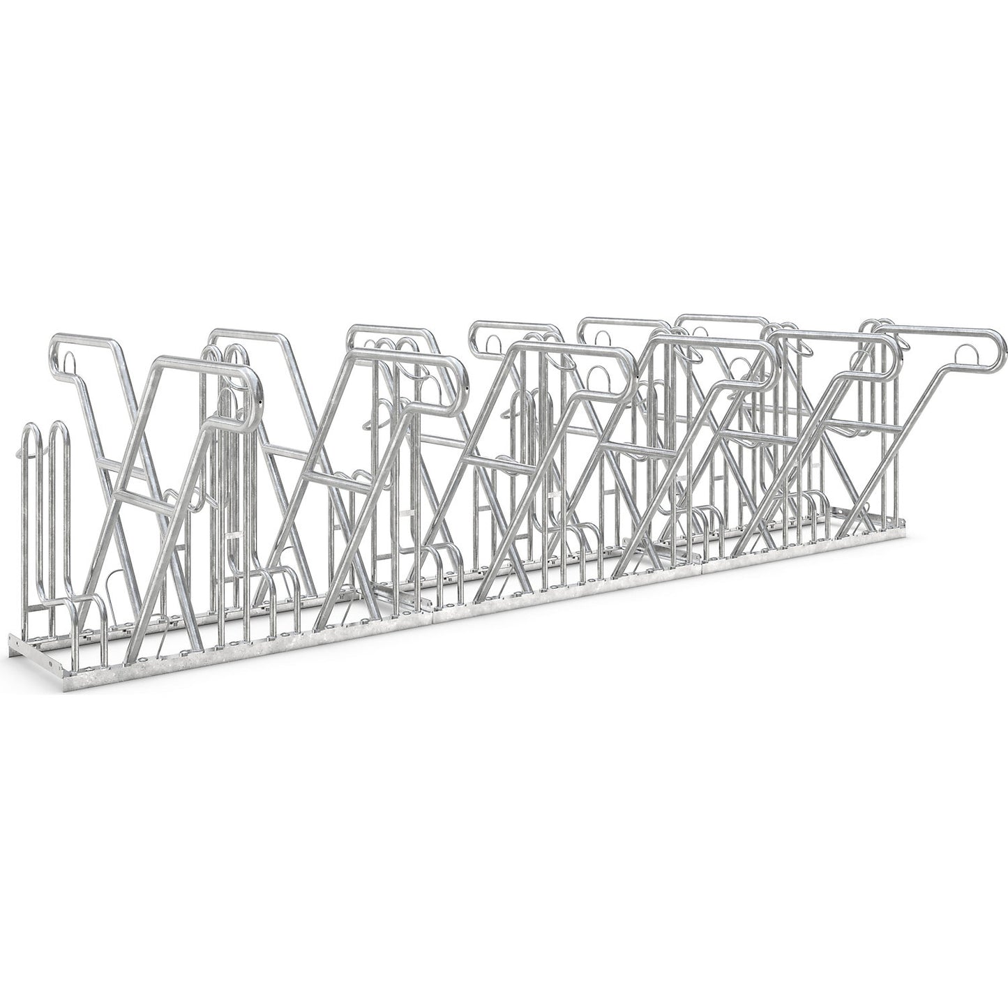 Lean-to bicycle rack, 4600 XBF, two sided model, 2 x 6 parking spaces.