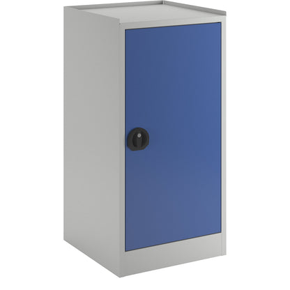 Tool and side cupboard, 2 drawers, 1 shelf, gentian blue door.