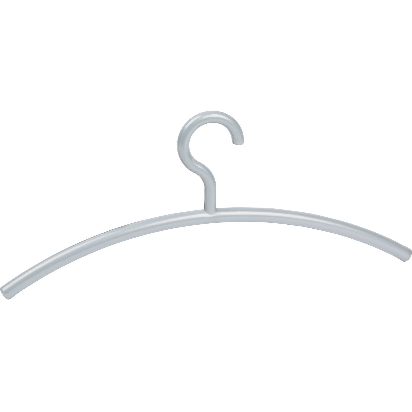 Plastic coat hanger, pack of 10, silver grey.