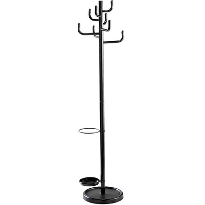 Coat stand, 8 robust steel hooks, black.