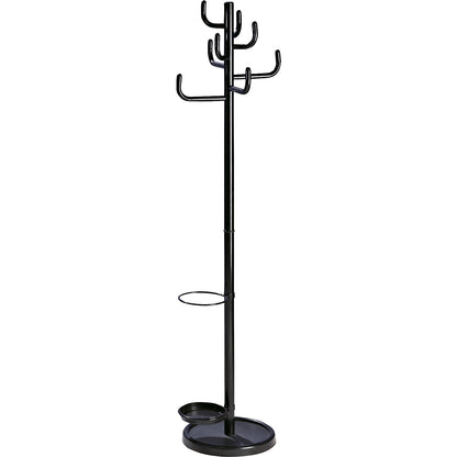 Coat stand, 8 robust steel hooks, black.